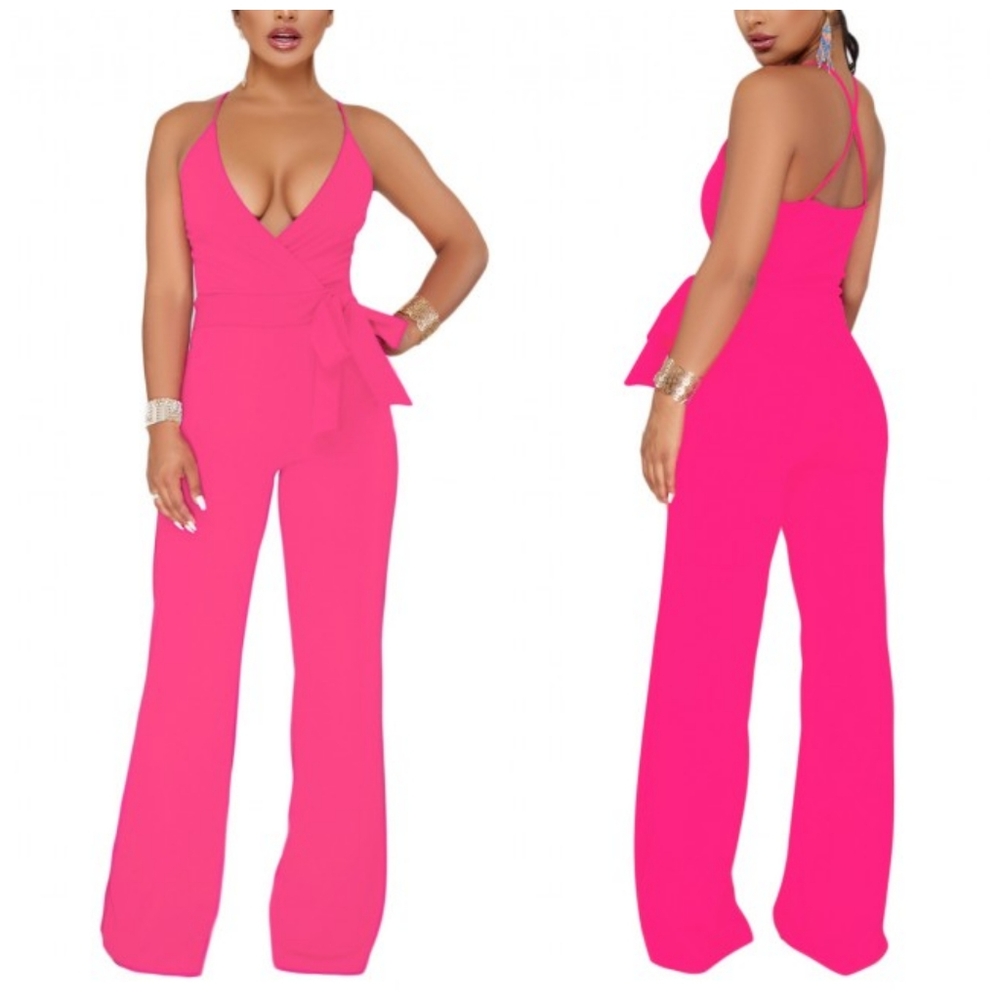 Night On The Town "Tickled Pink" Jumpsuit
